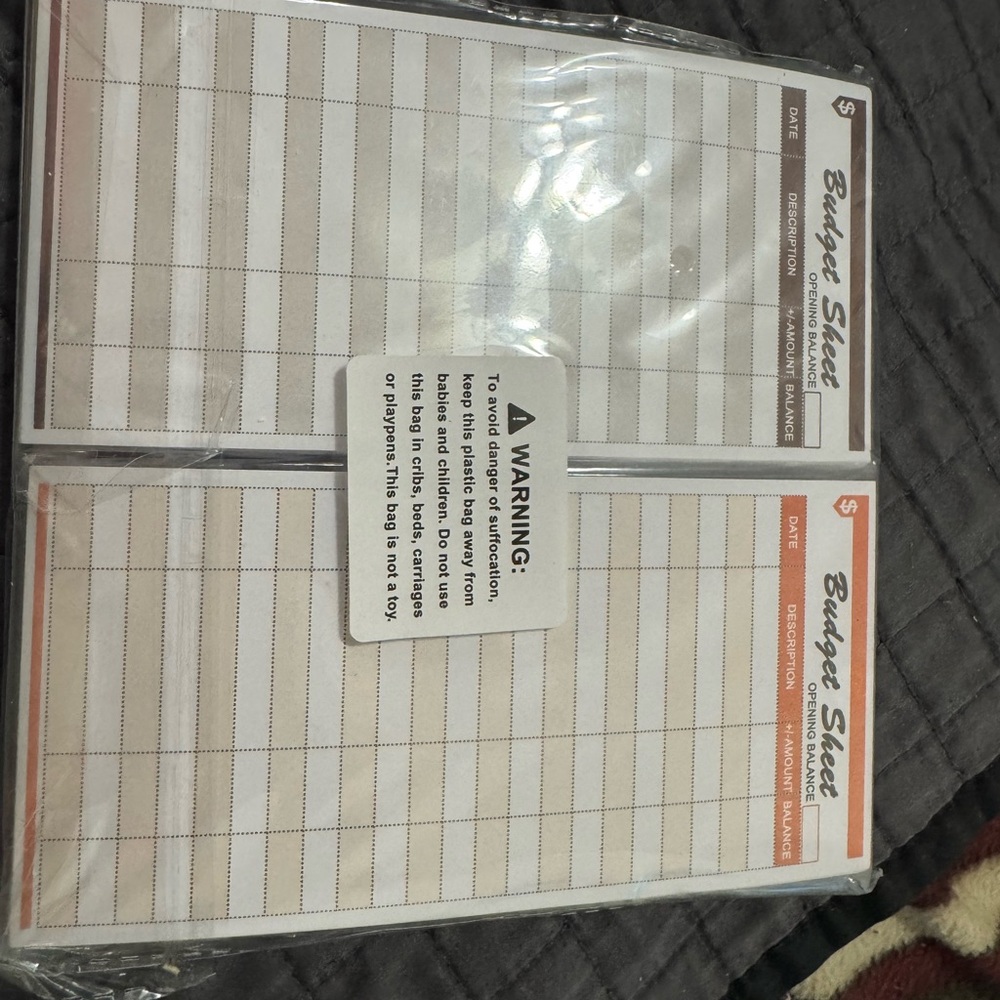 Budget Sheet Financial Organizer - White and Tan Design
